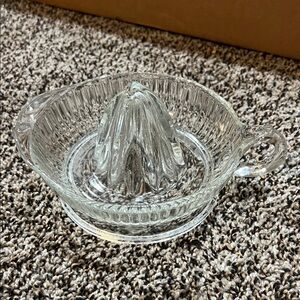 Vintage Clear Glass Citrus Juicer